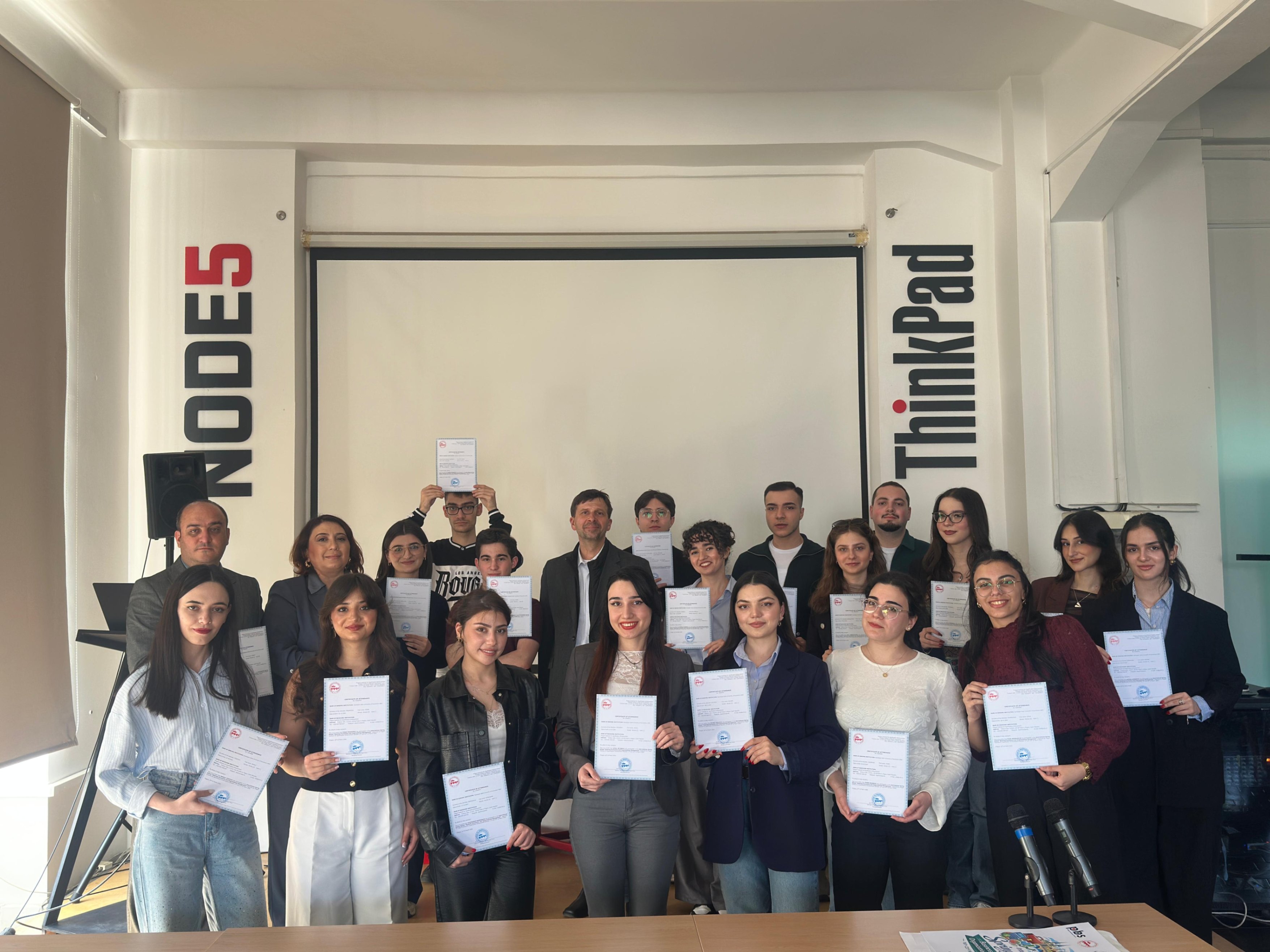 CEEP group certificate photo at NODE5 — wider angle